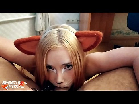 ❤️ Kitsune engole a pila e o esperma na boca ❤️❌ Apenas porno em nós ❌️